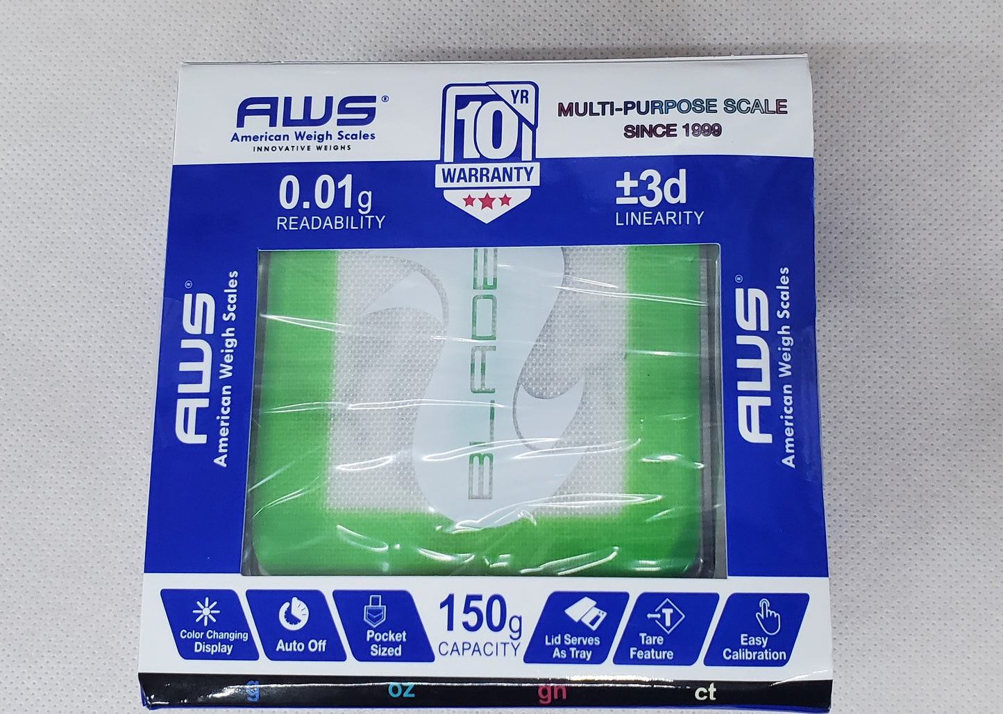 AWS 0.01g Blade Scale