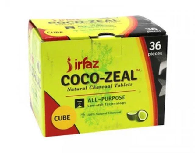 Coco Zeal Cube 36 pieces Hookah Charcoal