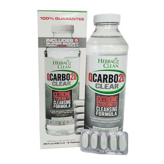 QCarbo20 Clear Extreme Cleansing Detox Tablet and Drink Combo