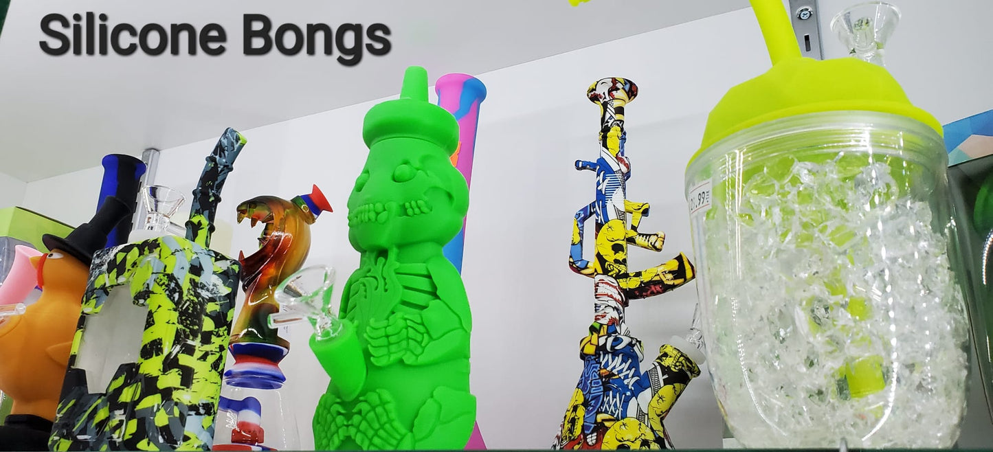 Silicon bongs- assorted sizes and designs