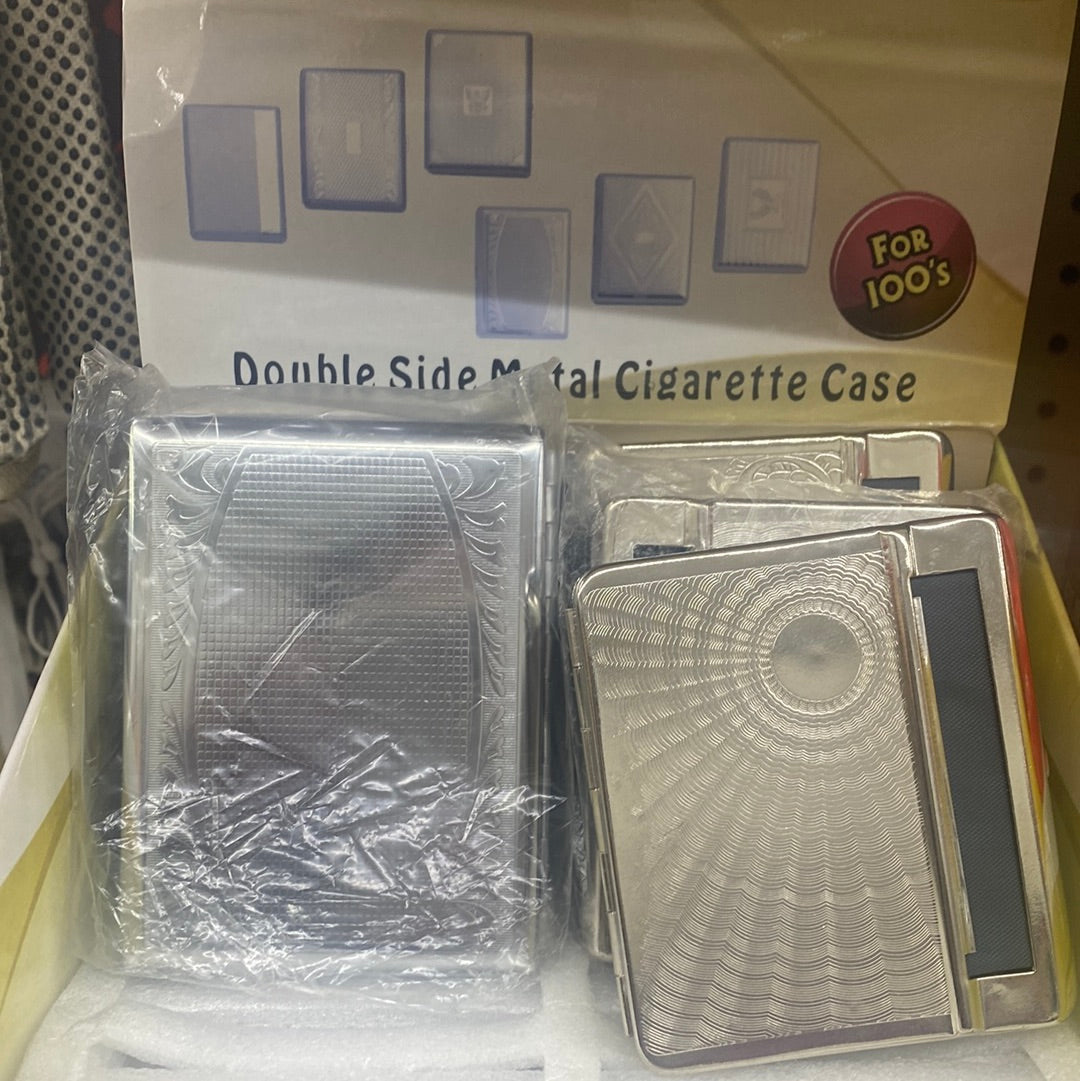 Double side metal cigarette case for 100s