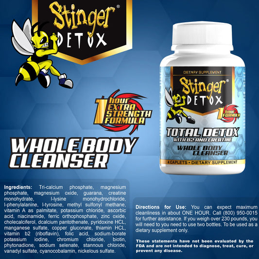 Stinger Detox Whole Body Cleanser Total Detox 4 Capsules