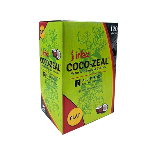 Coco Zeal Flat 120pieces Hookah Charcoal