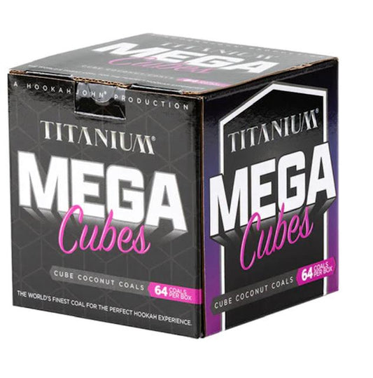 Titanium Mega Cubes 64Pieces Charcoal Hookah